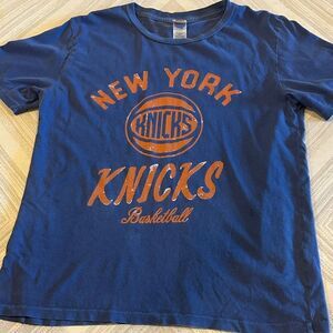 Junk Food New York Knicks Kids Blue Retro T-Shirt - Size XL (12)